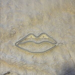 Amazon White Minimalist Lip/Bolt/Cloud Glow Art Wall Decor